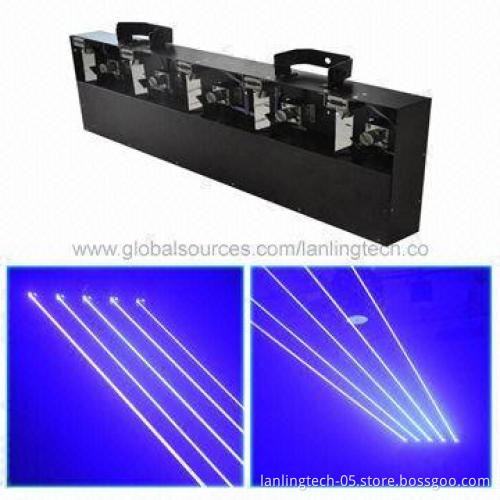 5-head Blue Moving-head Fat-beam Club Lighting, Cheap DJ Disco Equipment DMX Control
